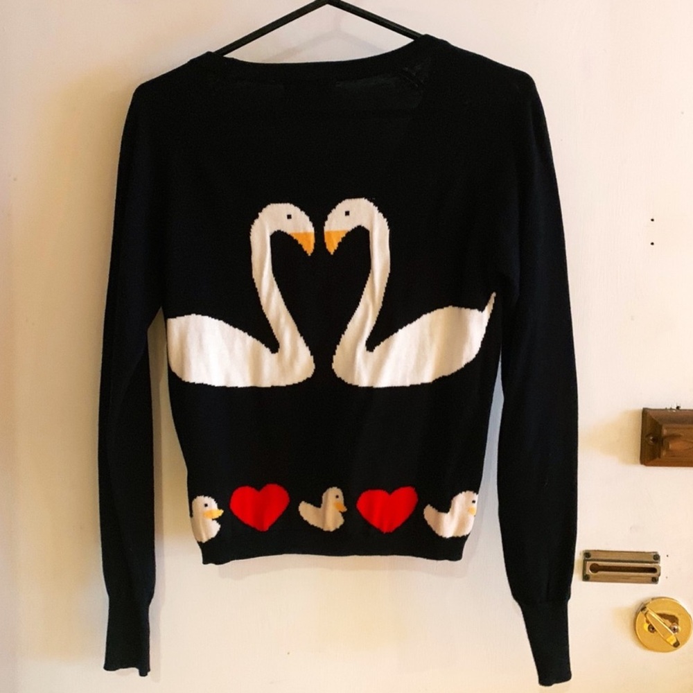 Swan and Heart Cardigan